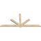 Ekena Millwork Kennewick Rough Sawn Timber Gable Bracket, Douglas Fir, 84"W x 38"H x 2"D x 4"F, 11/12 Pitch GBW084X38X0204KEN00RDF - alternate 5